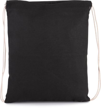 Petit sac à dos en coton bio avec cordelettes